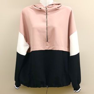 Zara - Colour Block Pouch Pocket Jacket